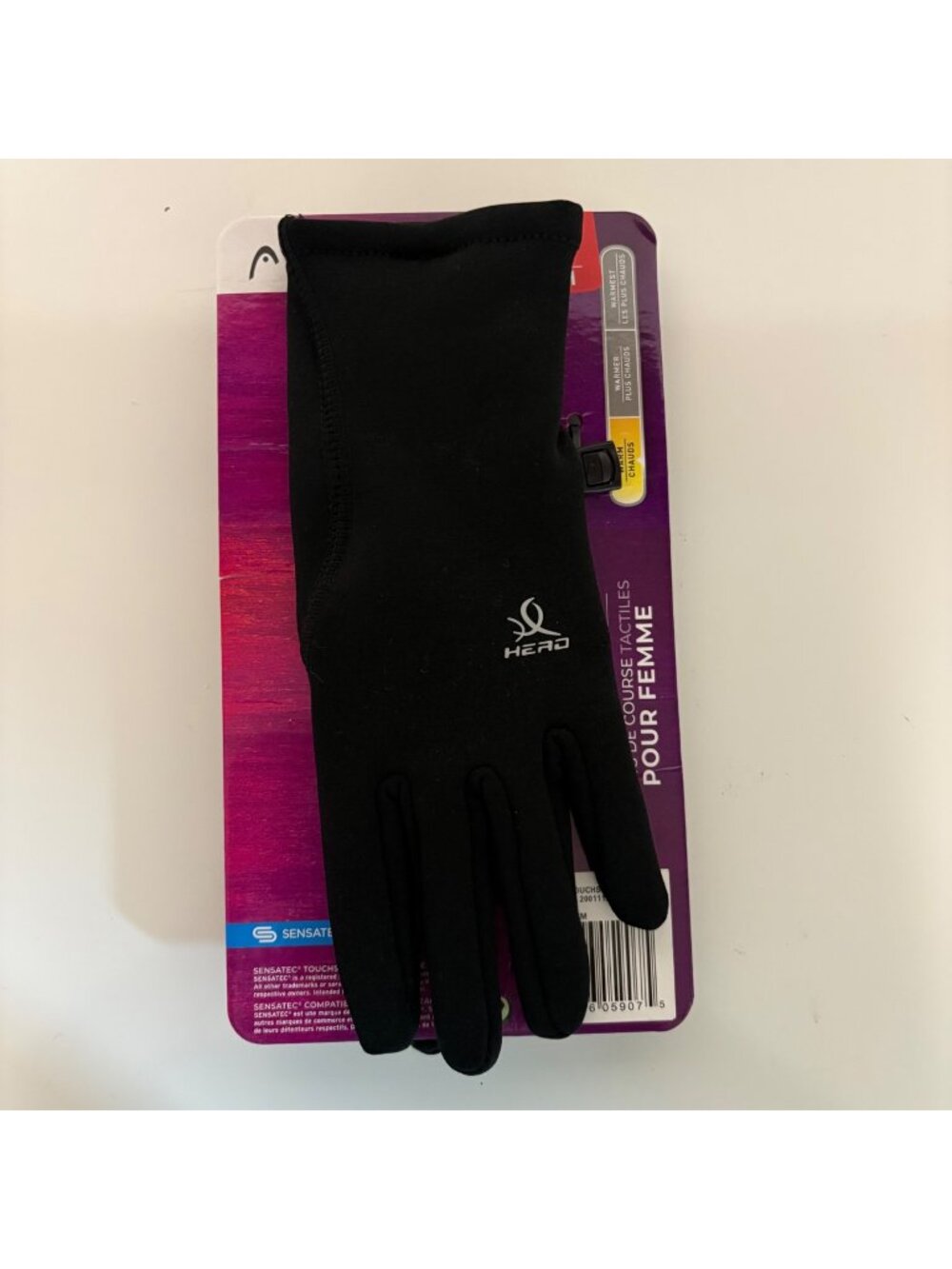 Head Womens Touchscreen Running Gloves Size Medium Black Warm NEW